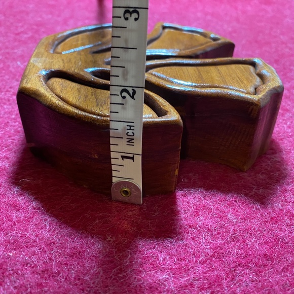 Wooden flower jewelry box or trinket box - Picture 6 of 7